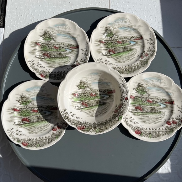 Johnson Brothers "The Road Home" ironstone desert plate or bowl, EUC. - Picture 4 of 11
